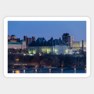 Canada's capital of Ottawa at dusk Sticker